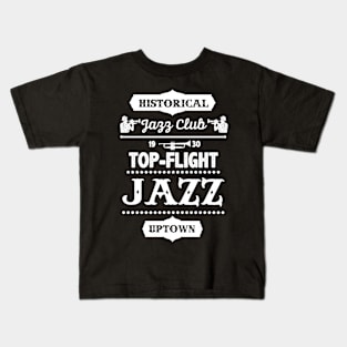 Vintage Jazz Club Design Kids T-Shirt